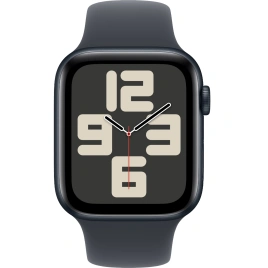 Смарт-часы Apple Watch SE (2024) 44mm Midnight Aluminium Case with Midnight Sport Band M/L (MXEK3)