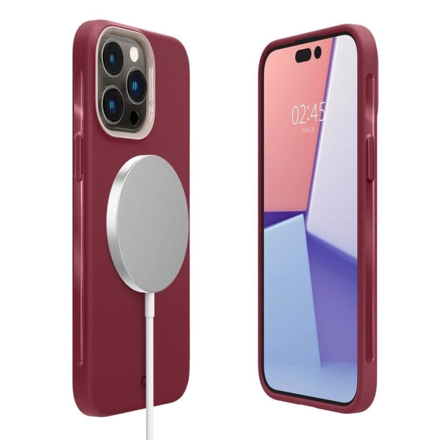 Чехол Spigen Cyrill UltraColor MagSafe для iPhone 14 Pro (ACS05025) Sangria фото 5