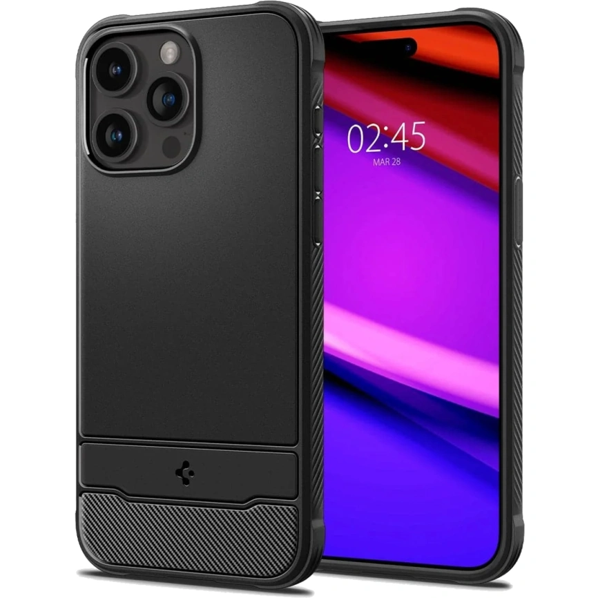 Чехол Spigen Rugged Armor Mag Magsafe для iPhone 15 Pro Max (ACS06561) Matte Black фото 1