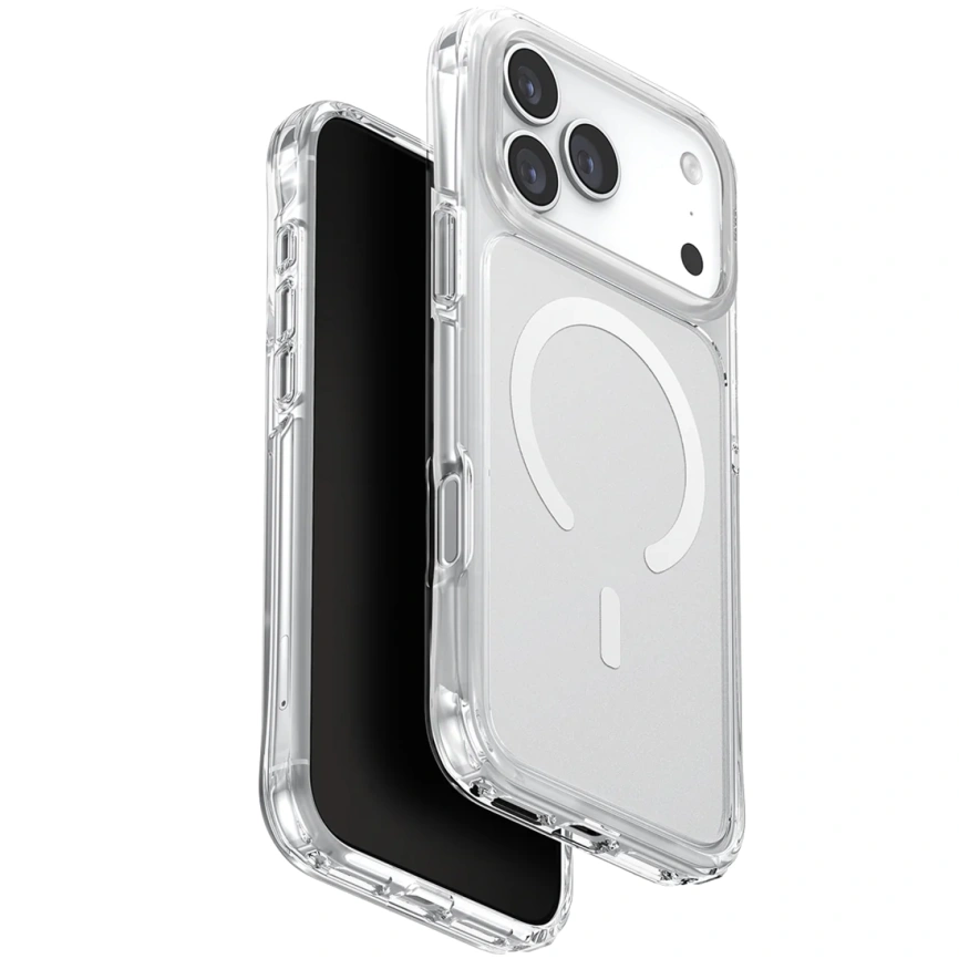 Чехол Uniq LifePro Xtreme Anti-FingerprintSlim Hybrid Case with MagClick для iPhone 17 Pro Max Frost Clear/White фото 1